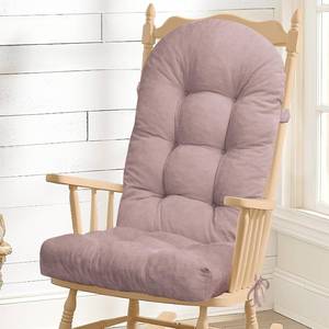 lot 6636 image: $50 Rocking Chair Cushion - Chenille, Pink, 44x19x4 in