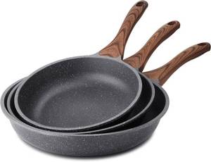 lot 6639 image: $70 SENSARTE Nonstick Frying Pans, 9.51112.5 in, PFOA-Free