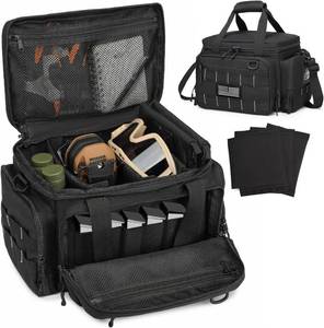 lot 6640 image: HAMBOLY Tactical Gun Range Bag for Handguns with 6 Magazine Slots
