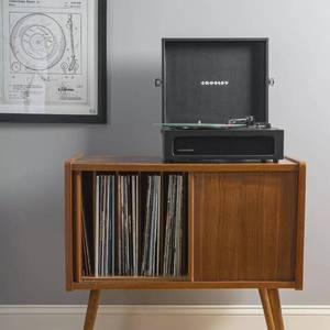 lot 6648 image: $100 Crosley Voyager Turntable Record Player, Tan