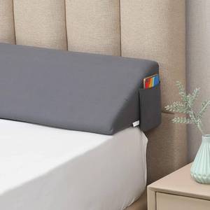 lot 6654 image: Vekkia King Bed Wedge Pillow for Headboard Gap 0-6 Gray 76x10x6