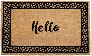 lot 6668 image: NIKKY HOME Coir Doormat Non-Slip Front Door Mat - Hello - 17x30