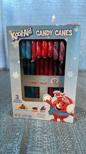lot 2009 image: Kool-Aid Candy Canes 12 Count Holiday Flavored 35 Count