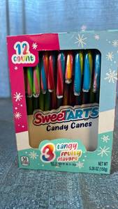 lot 2010 image: SweeTARTS Candy Canes 12 Count Holiday Treats 35 count
