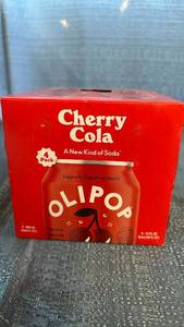 lot 2021 image: OLIPOP Cherry Cola Prebiotic Soda 4-Pack 12 count
