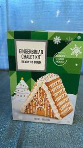 lot 2034 image: Gingerbread Chalet Kit Ready to Build 18 count