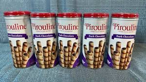 lot 2040 image: Pirouline Dark Chocolate Creme Filled Wafers - Set of 5 Containers