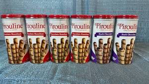 lot 2041 image: Pirouline Creme Filled Wafers Bundle - Chocolate Hazelnut and Dark Chocolate Flavors