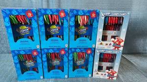 lot 2043 image: Jolly Rancher and Kool-Aid Candy Canes Holiday Bundle