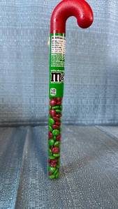 lot 2072 image: M&M Christmas Candy Cane Tube 16 count
