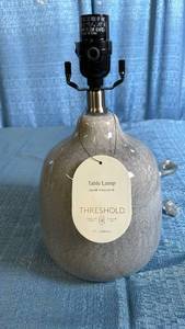 lot 3005 image: Threshold Glass Crackle Table Lamp Base with Rotary Switch