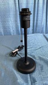 lot 3007 image: Black Metal Table Lamp Base with Pull Chain Switch