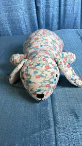 lot 3011 image: Floral Bunny Stuffed Animal Plush Toy
