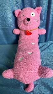 lot 3028 image: Pillowfort Pink Cat Weighted Plush Stuffed Animal
