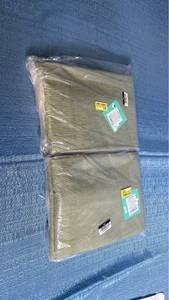 lot 3036 image: Green Window Curtain Panels 42x63 inch Cotton Chambray