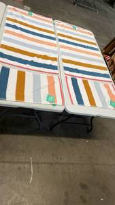lot 3092 image: Pillowfort Striped Bath and Hand Towel Set with Antimicrobial Technology