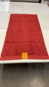 lot 3095 image: Distant Lands Red Cotton Bath Towel 30x54 inches