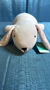lot 8001 image: Pillowfort Brand 3lb Weighted Bunny Stuffed Toy in Light Pink Color
