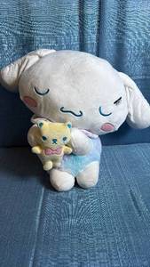 lot 8002 image: Cinnamoroll Large Plush with Baby Teddy Bear