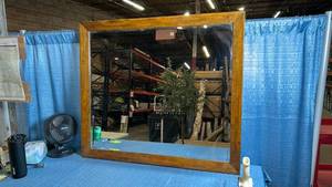 lot 8107 image: Wooden Framed Mirror