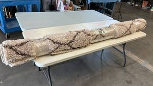 lot 8115 image: Threshold Brown Diamond Pattern Area Rug 7x10 ft