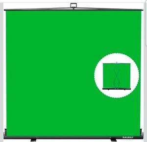 lot 16871 image: RAUBAY 78.7 x 82.7in Large Collapsible Gray Backdrop Screen Portable Retractable Panel Photo Gray Background with Stand for Video Conference, Photographic Studio, Streaming - Retail $219