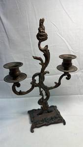 lot 52 image: Ornate Bronze Candelabra