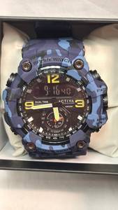 Brand new Activa X Invicta Black Ops Blue Camo 56mm Digital Men's watch. In original box.