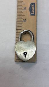 lot 68 image: Small Heart-Shaped Padlock