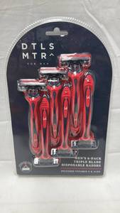 lot 89 image: DTLS MTR Mens 6-Pack Triple Blade Disposable Razors with Vitamin E & Aloe