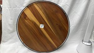 lot 120 image: Hearth and Hand Magnolia 18-inch Acacia Wood Lazy Susan - Rotating Serve Tray