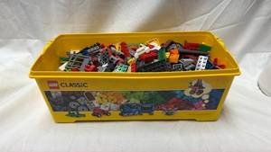 lot 126 image: LEGO Classic Building Blocks with Yellow Storage Container