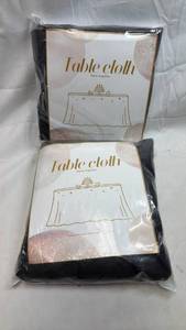 lot 129 image: Black Polyester Party Table Cloth Set