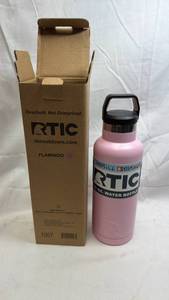 lot 130 image: RTIC 16 oz Insulated Water Bottle in Flamingo Pink