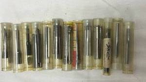 lot 136 image: Collection of Tungsten Carbide Rotary File Bits in Clear Storage Tubes