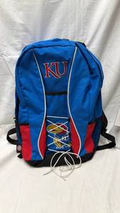 lot 145 image: University of Kansas KU Jayhawks Blue School Backpack