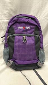 lot 146 image: Swiss Gear Purple and Gray School Backpack with Tags