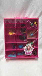 lot 150 image: Barbie Pink Storage Case with Dolls and Accessories