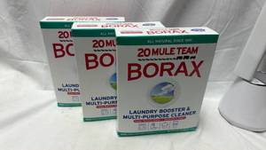 lot 157 image: 20 Mule Team Borax Laundry Booster Multi-Purpose Cleaner 3 Pack