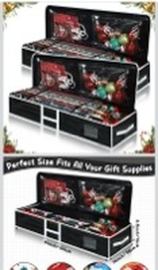 lot 162 image: Abbylike 6 Pcs Christmas Wrapping Paper Storage Containers