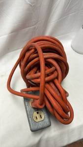lot 173 image: Orange Extension Cord with Multiple Outlets