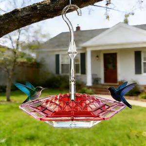 lot 12304 image: Hummingbird Feeder for Outdoors Hanging,16 OZ Humming Birds Feeders with 30 Bee Proof Leak Proof Feeding Ports,Bird Feeder for Outside,Gifts for Women Mom,Hanging Garden Yard D cor