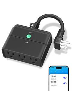 lot 12355 image: BN-LINK Smart Wi-Fi Outdoor Smart Plug, Heavy Duty Wi-Fi & Bluetooth Smart Plug with 3 Outlets, Alexa Plugs for Alexa Devices & Google Assistant, Weatherproof IP44, No Hub Required, ETL Listed