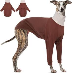 lot 12363 image: DENTRUN Italian Greyhounds Clothes Dog Cozy Sweater, Fluffy Fleece Jumper Soft Pyjamas for Greyhound-shapped Whippet-Like Dogs, Turtleneck Warm Dog Lightweight Sweatshirt for Cold Weather