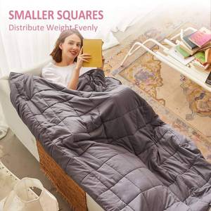lot 12861 image: Hiseeme Soft Weighted Blanket for Adult (15lbs, 48x72) Evenly Distributed Weight - Enjoy Natural Deep Sleep (Dark Grey)