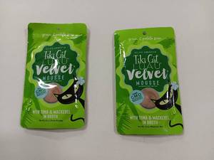 lot 13110 image: 2 Packs 2.8 oz. Tiki Pets Luau Assorted Wet Dry Cat Food Grain-Free,