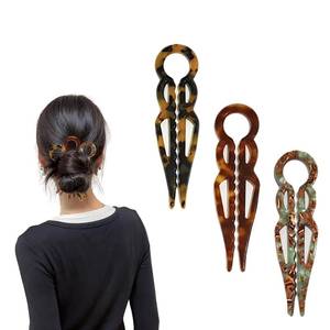 lot 13126 image: Prestige Hair Pin, French Hair Pins - Serrated Anti-Slip Design, Curved Angle for Better Head Fit, New Elegant Hair Accessories and Clips for Women, Suitable for All Hair Types