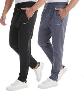 lot 13152 image: clothin Mens Athletic Pants with Zipper Pockets Running Sweatpants for Jogging Workout Training Lounge Casual Sport Size XL
