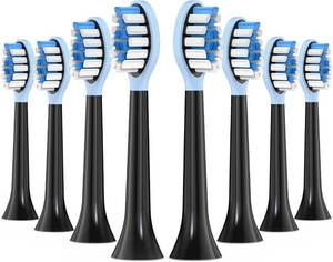 lot 13183 image: Replacement Toothbrush Heads for Philips Sonicare Electric Toothbrush, 2-in-1 Tongue Cleaner, 8 Pack(Individually Packaged), Suitable for Philips Sonicare Heads, C2, C1, C3, W1, W2, W3, G1, G2, G3