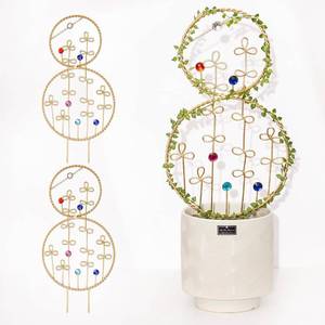 lot 13210 image: 2PCS Hoya Trellis Plant Support Indoor Metal Frame Unique Trellis for Climbing Plants Potted Hoya Pots Small Houseplant Vine Support for Plant Lovers Home Decor